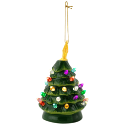 Northlight Mini LED Retro Green Christmas Tree with Star Ornament