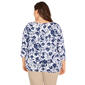Plus Size Hearts of Palm Printed Essentials Sketch Floral Blouse - image 2