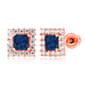 Gemstone Classics&#40;tm&#41; Rose Gold 3mm Blue Sapphire Earrings - image 1