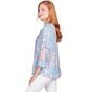 Womens Ruby Rd. Patio Party Woven Button Front Island Printed Top - image 2