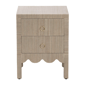 bali & pari Juniper Grasscloth Nightstand with Scalloped Base - image 3