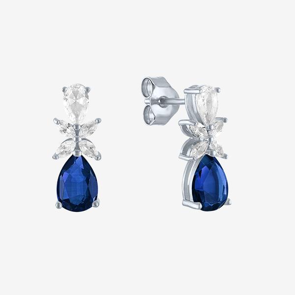 Gemstone Classics(tm) Lab Grown Sapphire Pear & Marquise Earrings