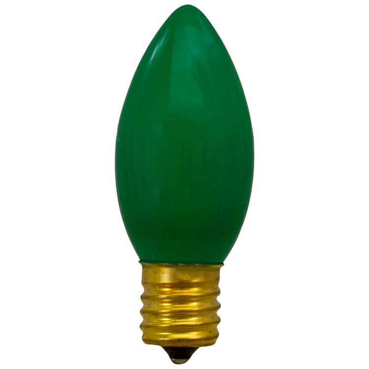 Northlight Seasonal C9 Green Opaque Replacement Bulbs - Pack of 4