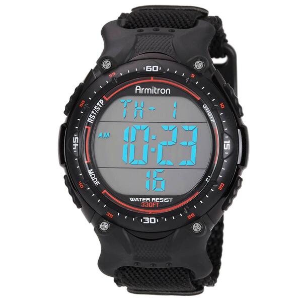 Mens Armitron&#40;R&#41; Digital Chronograph Velcro Watch - 40/8159BLK - image 