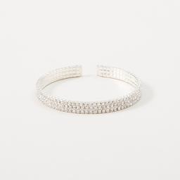 Rosa Rhinestones Mini Rows Rhinestone Cuff Bracelet
