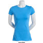 Juniors Aveto Short Sleeve Basic Crew Neck Cap Sleeve Tee - image 12
