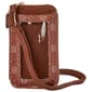 Womens Buxton Everywhere Signature Mocha Flower Crossbody Wallet - image 1