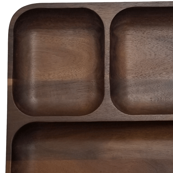BergHOFF Acacia Wood 2pc. Divided Tray & Serving Platter Set