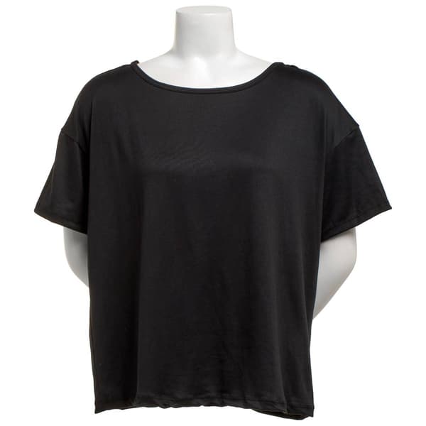 Juniors René Rofé® Short Sleeve Boat Neck Oversized Pajama Tee - image 