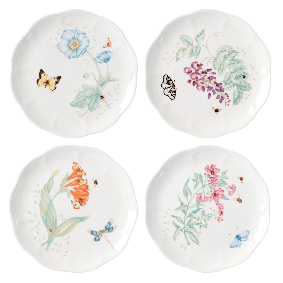 Lenox(R) Butterfly Meadow(R) Accent Plates - Set of 4