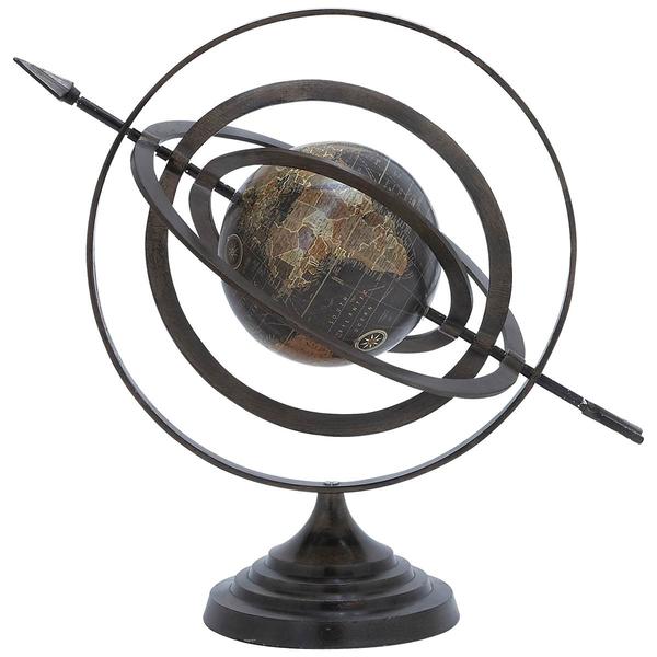 9th &amp; Pike(R) Black Aluminum Industrial Globe - image 