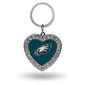 NFL Philadelphia Eagles Rhinestone Heart Keychain - image 1