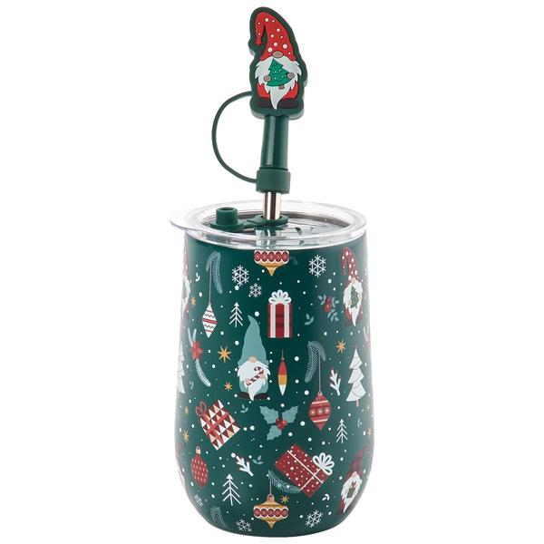 Home Essentials Gnome Wine Tumbler w/ Straw - image 