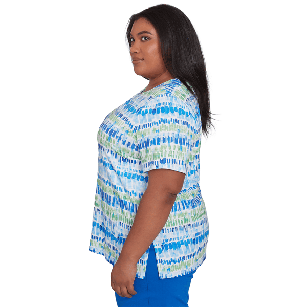 Plus Size Alfred Dunner Parrot Cay Tie Dye Chicklet Tee