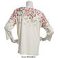 Petite Hasting & Smith 3/4 Sleeve Floral Boat Neck Tee - image 2