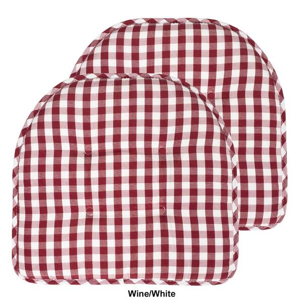 Sweet Home Collection Checkered Memory Foam Chair Pad