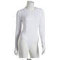 Juniors No Comment Long Sleeve Spanlux Jersey High Neck Bodysuit - image 2
