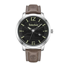 Mens Timberland Silver-Tone Black Logo Dial Watch - TDWGB2132401