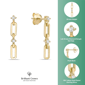 Brilliant Grown Gold-Plated Lab-Grown Diamond Link Drop Earrings - image 5
