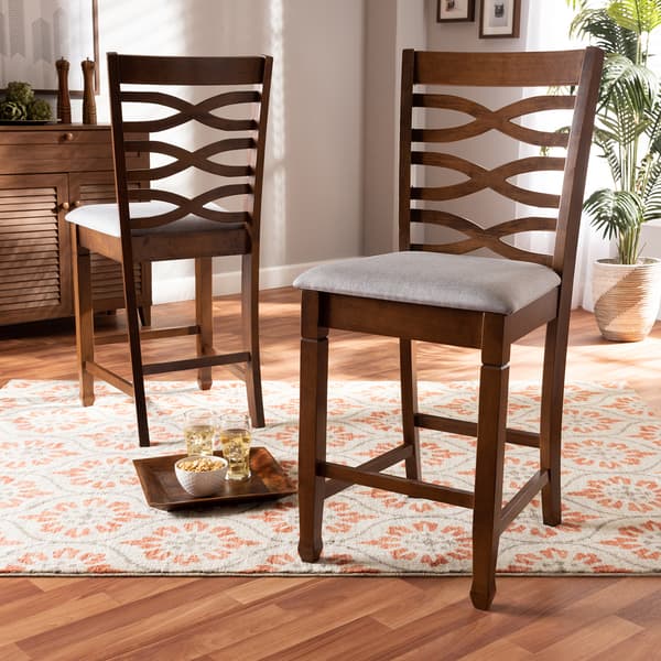 Baxton Studio Lanier 2 Piece Counter Height Pub Chair Set