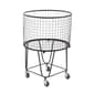 CosmoLiving by Cosmopolitan Black Industrial Metal Laundry Cart - image 6