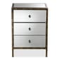 Baxton Studio Nouria 3 Drawer Nightstand Bedside Table - image 3