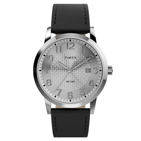 Mens Timex(R) Main Street Silver-Tone Dial Watch - TW2Y67300JT - image 
