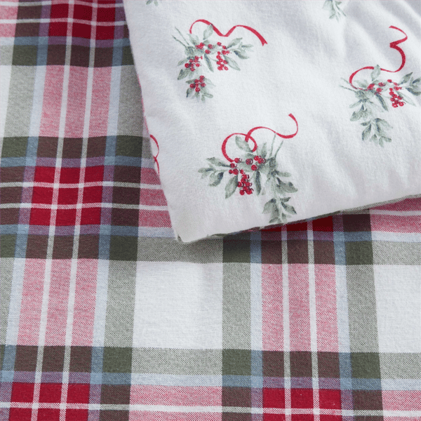 Martha Stewart Yuletide Spruce Plaid Comforter Set