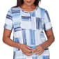 Womens Alfred Dunner Key Items Brushstroke Beaded Neck Blouse - image 5