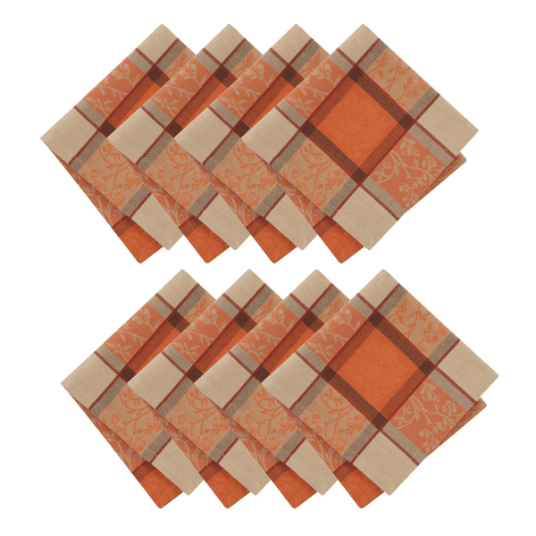 Threadmade Autumnal Harvest Jacquard Napkins - Set of 8