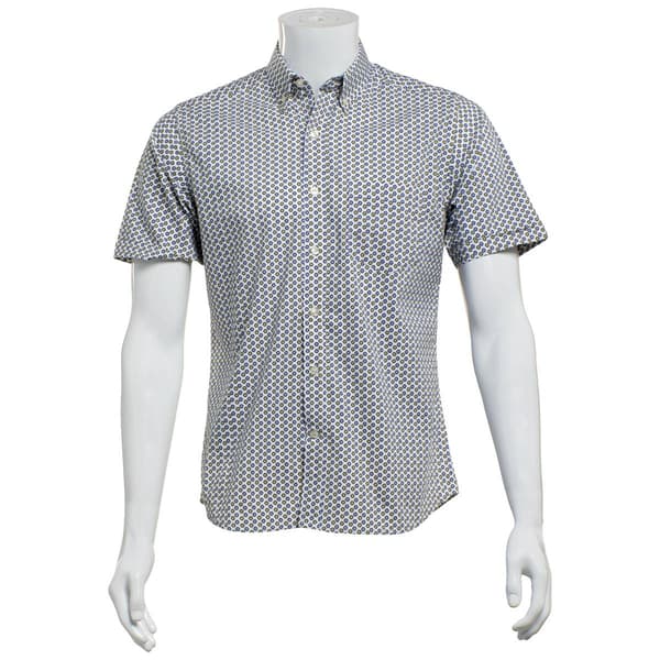 Mens North Hudson Tuckless Geo Button Down Shirt - image 