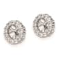 Pure Fire 14kt. White Gold 4.25mm Diamond Round Earring Jackets - image 2