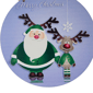 Northlight Santa & Reindeer "Merry Christmas" Disc Ornament - image 4