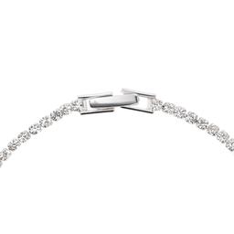 Athra 7in. Silver Plated & Clear Crystal Tennis Bracelet