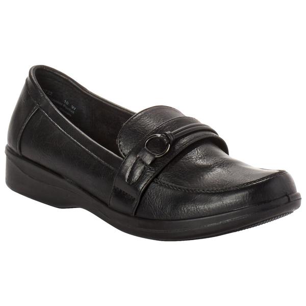 Womens East Street Harlow Black Smooth Loafers