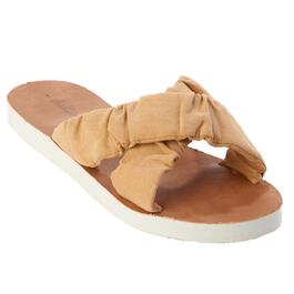 Womens Chatties Ruched Slide Sandals