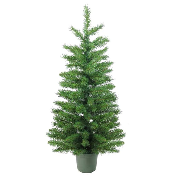 Northlight 4ft. Unlit Green Walkway Potted Christmas Tree - image 