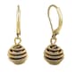 Roman Gold-Tone Jute Bead Leverback Earrings - image 1