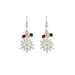 Snowflake and Ball Cluster Earrings