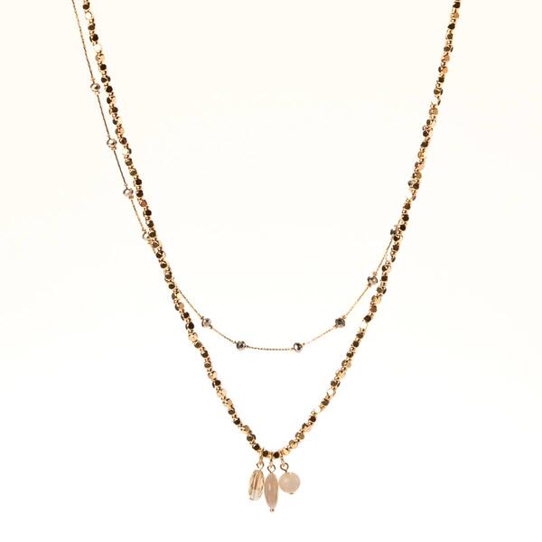 Ashley Cooper&#40;tm&#41; Bead & Stone Pendant Cluster Necklace - image 