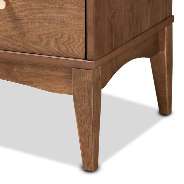 Baxton Studio Landis Mid-Century Ash Walnut Wood 4-Drawer Chest