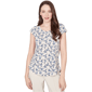 Womens Emaline Key Items Cap Sleeve Scoop Neck Printed Top - image 1
