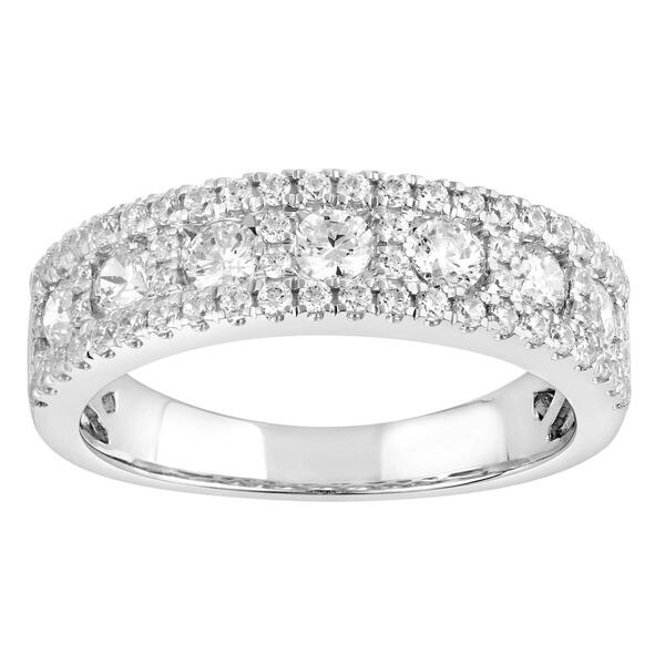Nova Star&#40;R&#41; White Gold Lab Grown Diamond Half Eternity Ring - image 