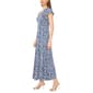 Petite MSK Flutter Sleeve V Neck Ditsy Floral Midi Dress - image 3