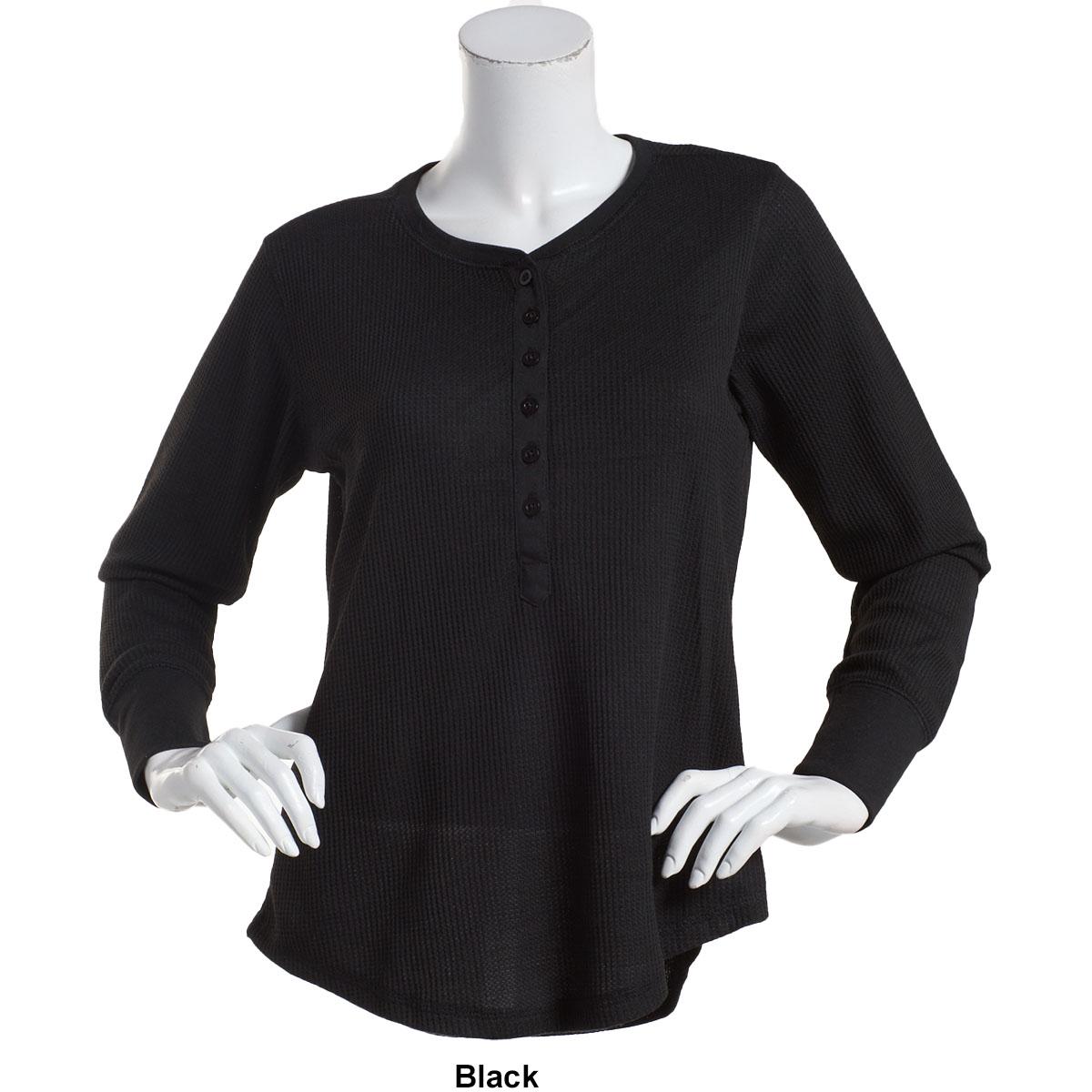 Womens Starting Point Long Sleeve Thermal Henley
