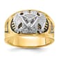 Mens Diamond Classics&#40;tm&#41; 10kt. Diamond 32nd Rite Double Eagle Ring - image 1