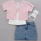 Girls (7-12) Tween Diva 3pc. Short Sleeve Cardigan & Skort Set - image 1