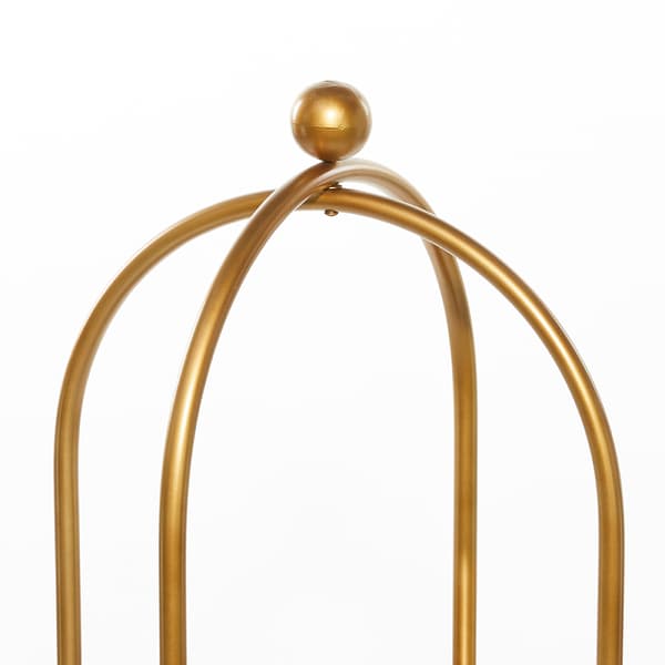 9th & Pike&#174; Arched Antique Gold Metal Framed Shelf