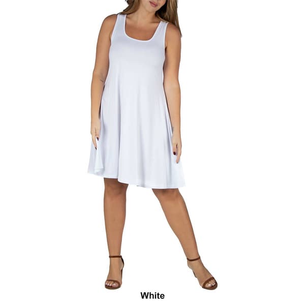 Plus Size 24/7 Comfort Apparel Sleeveless Shift Dress