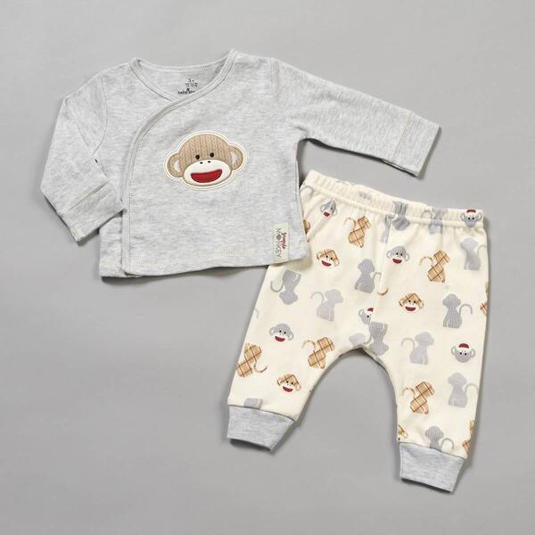 Baby Boy &#40;NB-9M&#41; Baby Starters&#40;R&#41; Sock Monkey Top & Pant Set - image 